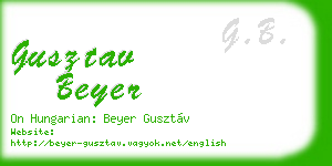 gusztav beyer business card