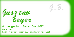 gusztav beyer business card